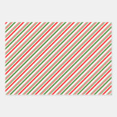 Weihnachtslinien grün, weiß, rot farbig geschenkpapier set (Vorderseite 3)