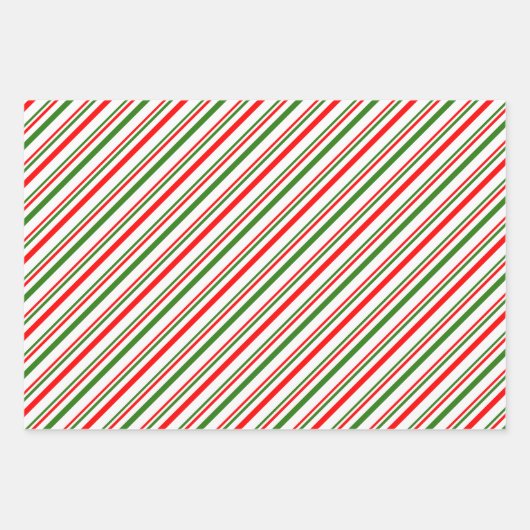 Weihnachtslinien grün, weiß, rot farbig geschenkpapier set (Vorderseite 3)