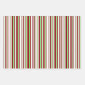 Weihnachtslinien grün, weiß, rot farbig geschenkpapier set (Vorderseite 2)