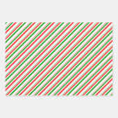 Weihnachtslinien grün, weiß, rot farbig geschenkpapier set (Vorderseite 2)