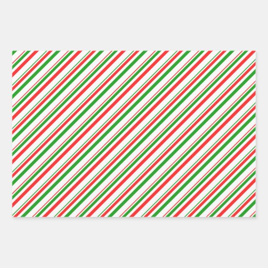 Weihnachtslinien grün, weiß, rot farbig geschenkpapier set (Vorderseite 2)