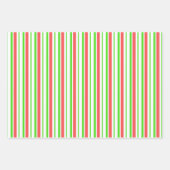 Weihnachtslinien grün, weiß, rot farbig geschenkpapier set (Vorderseite)