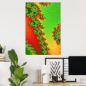 Weihnachtslinienposter Poster (Heimbüro)