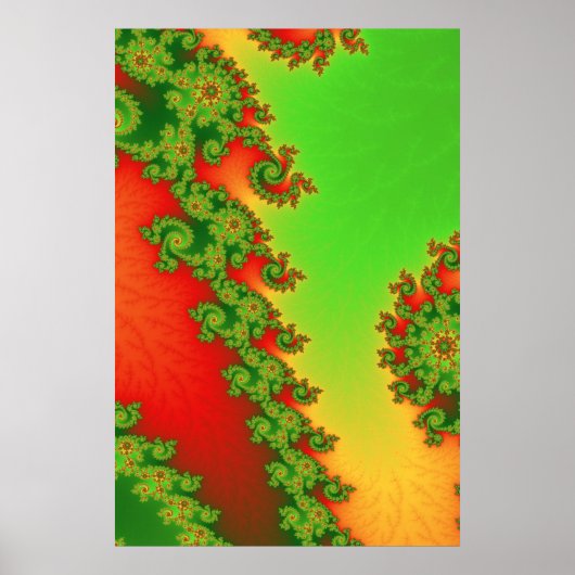 Weihnachtslinienposter Poster (Vorne)