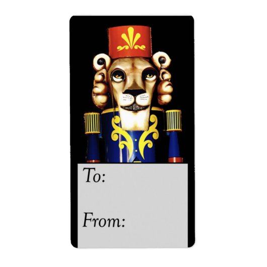 Weihnachtslion Nutcracker-Geschenk-Tag (Vorne)