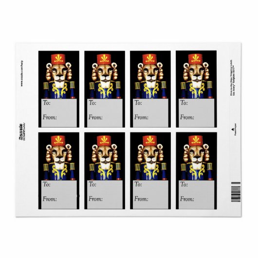 Weihnachtslion Nutcracker-Geschenk-Tag (Vorne)