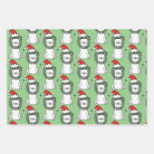 Weihnachtslionen Geschenkpapier Set (Vorderseite)