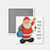 Weihnachtsliste des Weihnachtsmanns Magnet (Vorderseite/Rückseite)