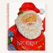 Weihnachtsliste des Weihnachtsmanns Notizblock (Vorderseite)