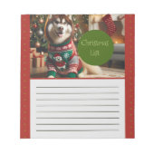 Weihnachtsliste Foto Notepad Notizblock (Vorderseite)