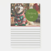 Weihnachtsliste Foto Notepad Post-it Klebezettel (Vorderseite)