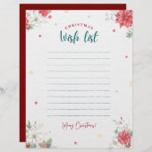 Weihnachtsliste für Erwachsene (Vorne/Hinten)