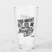 Weihnachtsliste für individuelle Name Glas (Rückseite)