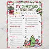 Weihnachtsliste für Kinder Geheimliste (Vorderseite)