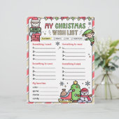Weihnachtsliste für Kinder Geheimliste (Stehend Vorderseite)
