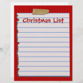 Weihnachtsliste Letterhead Stationierung (Vorne/Hinten)