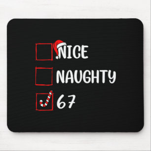 Weihnachtsliste Nett Unartig 6 7 Lustig Sechs Sieb Mousepad