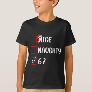 Weihnachtsliste Nett Unartig 6 7 Lustig Sechs Sieb T-Shirt
