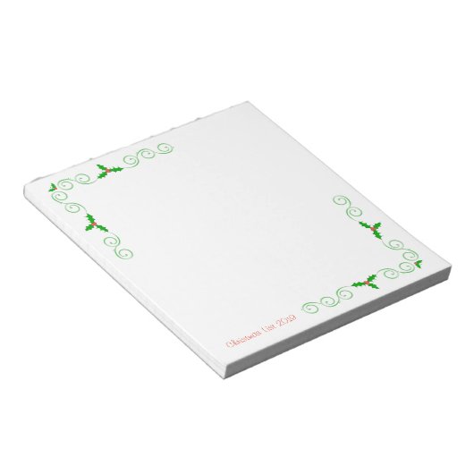 Weihnachtsliste Notepad Notizblock (angewinkelt)