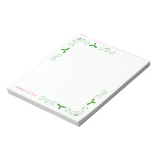 Weihnachtsliste Notepad Notizblock
