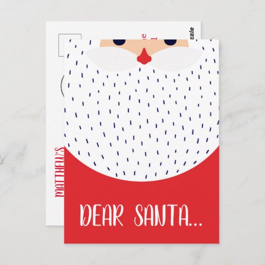 Weihnachtsliste Postkarte (Vorne/Hinten)