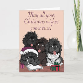 Weihnachtsliste und Weihnachtswünsche Feiertagskarte