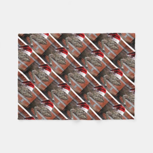 WeihnachtsLizard Fleecedecke (Vorderseite (Horizontal))