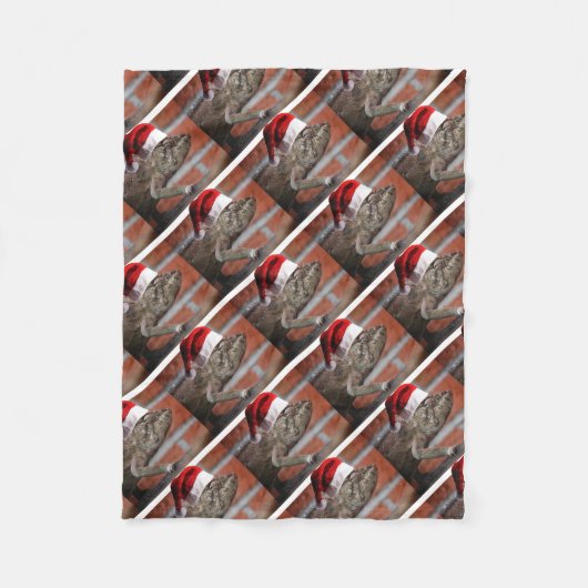 WeihnachtsLizard Fleecedecke (Vorderseite)