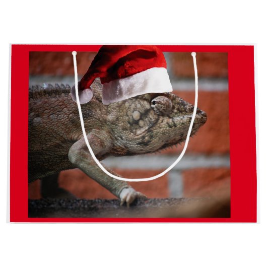 WeihnachtsLizard Große Geschenktüte (Vorderseite)