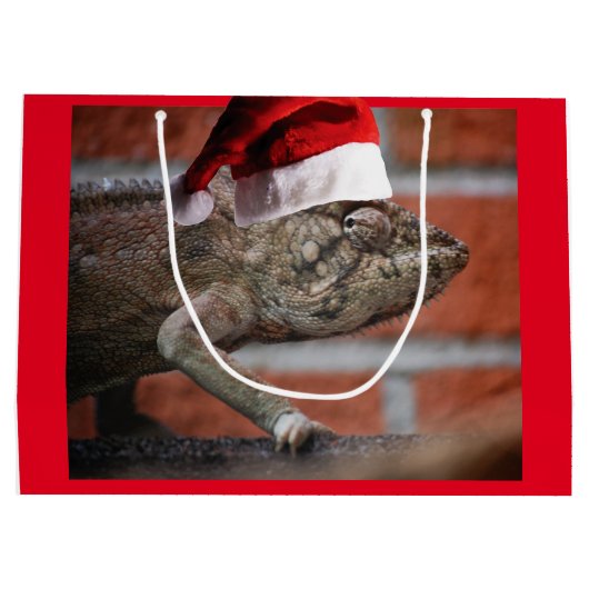 WeihnachtsLizard Große Geschenktüte (Rückseite)