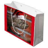 WeihnachtsLizard Große Geschenktüte (Rückseite Schrägansicht)