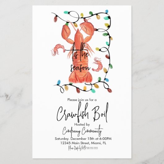 Weihnachtslobster Crawfish Crustacean Flyer (Vorne)