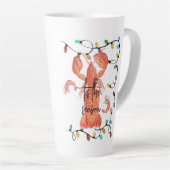 Weihnachtslobster Crawfish Crustacean Wasserfarbe Milchtasse (Rechte Ecke)