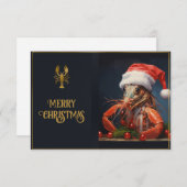 Weihnachtslobster Dankeskarte (Vorne/Hinten)