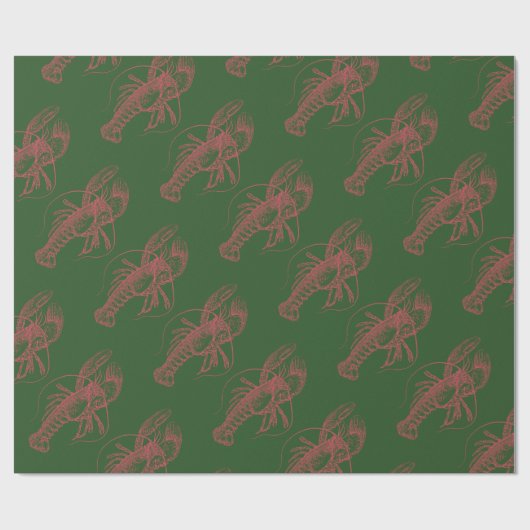 Weihnachtslobster Geschenkpapier (Flach)