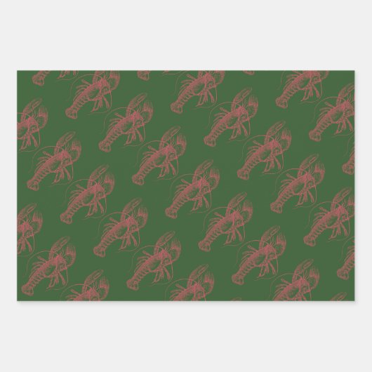 Weihnachtslobster Geschenkpapier Set (Vorderseite 2)