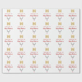 Weihnachtslogo für Rentiere Geschenkpapier (Flach)