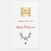 Weihnachtslogo für Rentiere Serviette (Vorderseite)