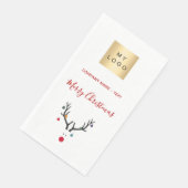 Weihnachtslogo für Rentiere Serviette (Ecke)