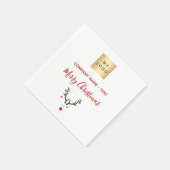 Weihnachtslogo für Rentiere Serviette (Ecke)