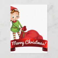 Weihnachtslogo mit Elf