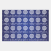 Weihnachtslogo Royal Blue Geschenkpapier Set (Vorderseite 2)