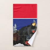 Weihnachtslokomotive / Badetuch Set (Handtuch)