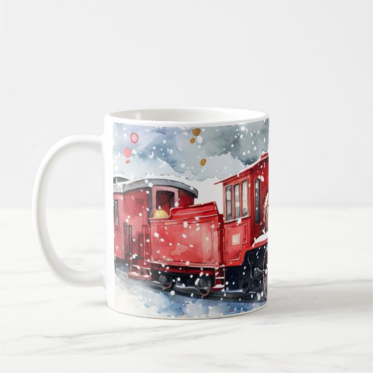Weihnachtslokomotive Kaffeetasse (Links)