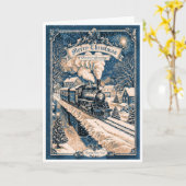 Weihnachtslokomotive Karte (Gelbe Blume)