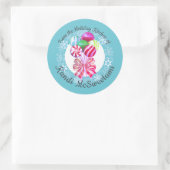 Weihnachtslollipops Süßigkeiten aus der Küche Runder Aufkleber (Tasche)