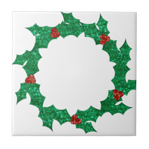 Weihnachtslorbeerkranz Fliese