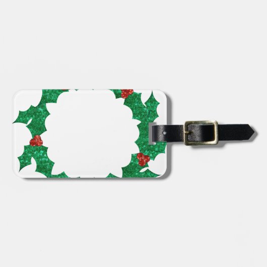 Weihnachtslorbeerkranz Gepäckanhänger (Vorderseite horizontal)