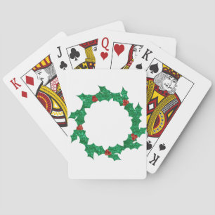 Weihnachtslorbeerkranz Spielkarten