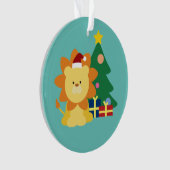 Weihnachtslöwe Ornament (Vorderseite)